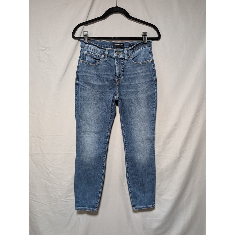 Lucky Brand Medium Wash Ava Skinny Jeans Stretch Cotton Denim Faded Women's 2